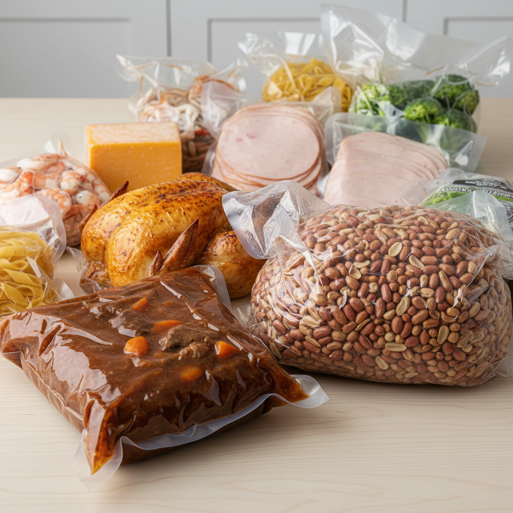 Sacs sous vide gaufrés gros volumes — paquet de 100 (4 tailles)