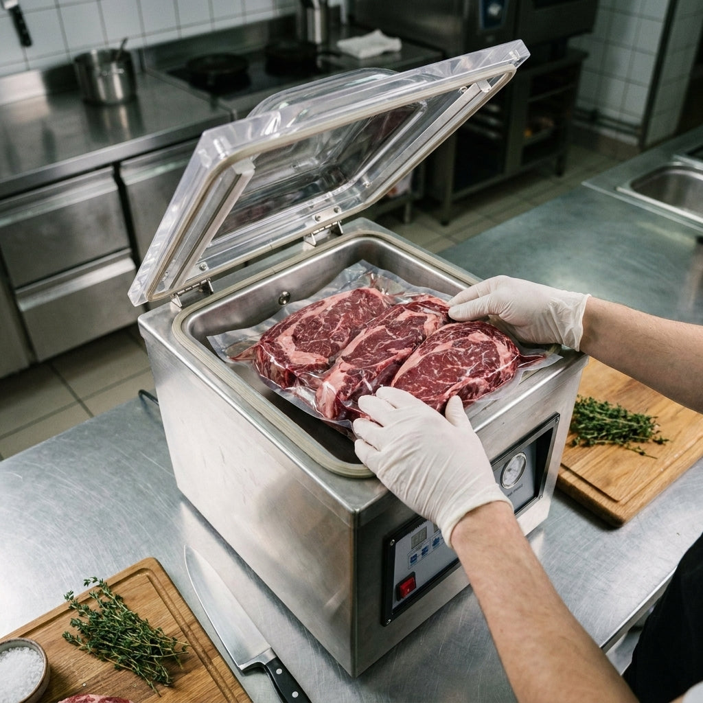 Machine sous vide à cloche professionnelle 400W -0,9 bar