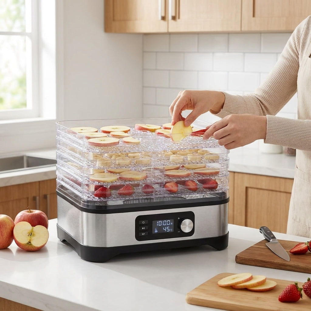 Déshydrateur alimentaire compact 5 plateaux 380W (sans BPA)