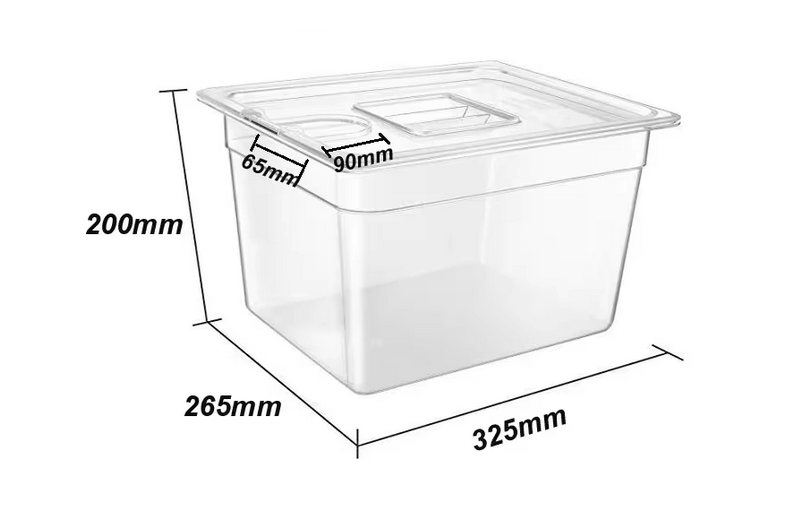 Bac de cuisson sous vide 11 L pour thermoplongeur (bain-marie)