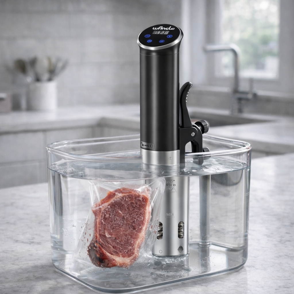 Thermoplongeur sous vide 1100W IPX7 — pack complet avec sacs