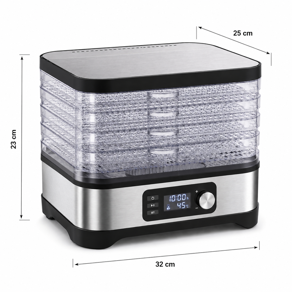 Déshydrateur alimentaire compact 5 plateaux 380W (sans BPA)
