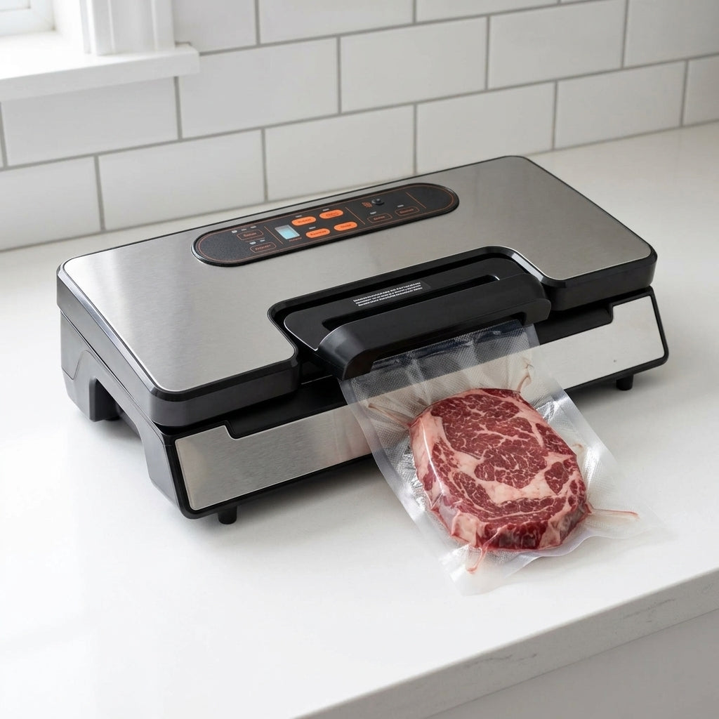 Machine sous vide inox 130W à aspiration renforcée -0,9 bar