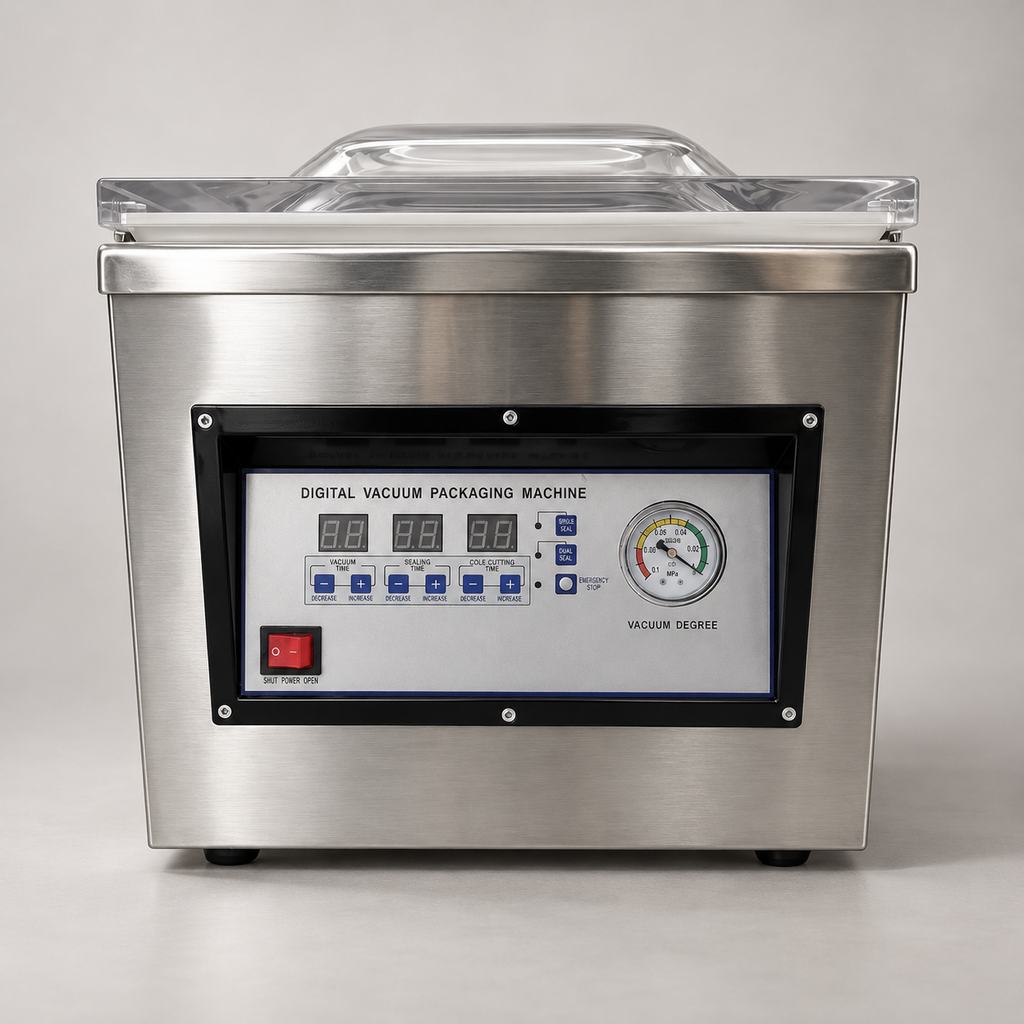 Machine sous vide professionnelle à cloche 400W -0,9 bar — vue studio