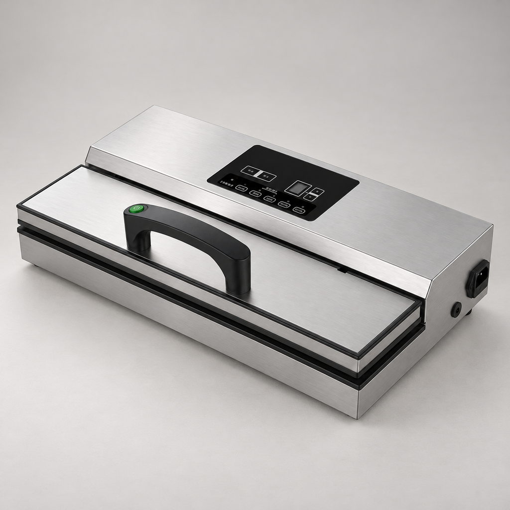 Machine sous vide professionnelle inox semi auto 650W à soudure large 40 cm — vue studio