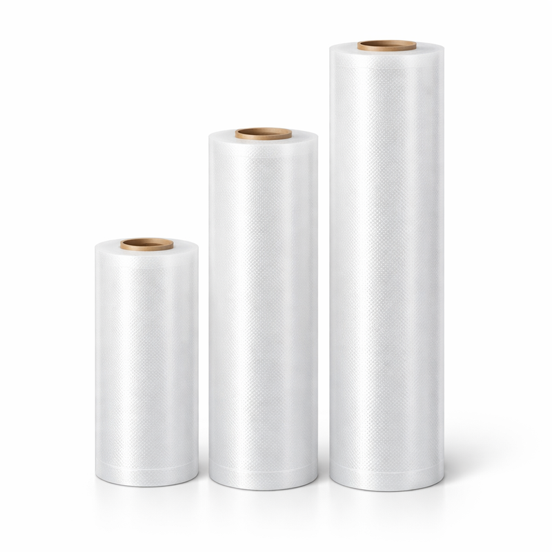 Rouleaux sous vide gaufrés 28 cm — lot de 5 pour conservation & cuisson